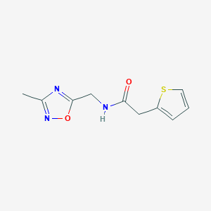 molecular formula C10H11N3O2S B2702484 N-((3-甲基-1,2,4-噁二唑-5-基)甲基)-2-(噻吩-2-基)乙酰胺 CAS No. 1206987-52-1