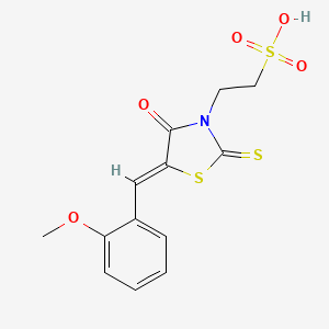 (Z)-2-(5-(2-methoxybenzylidene)-4-oxo-2-thioxothiazolidin-3-yl)ethanesulfonic acid