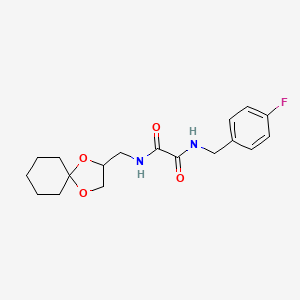 N1-(1,4-dioxaspiro[4.5]decan-2-ylmethyl)-N2-(4-fluorobenzyl)oxalamide