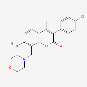 3-(4-Chlorophenyl)-7-hydroxy-4-methyl-8-(morpholin-4-ylmethyl)chromen-2-one