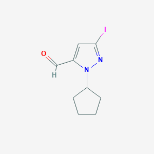 2-Cyclopentyl-5-iodopyrazole-3-carbaldehyde