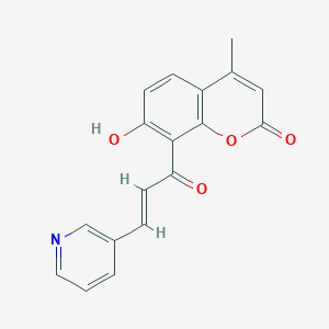 molecular formula C18H13NO4 B270251 7-hydroxy-4-methyl-8-[3-(3-pyridinyl)acryloyl]-2H-chromen-2-one 