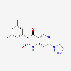 molecular formula C17H14N6O2 B2702514 3-(3,5-dimethylphenyl)-7-(1H-imidazol-1-yl)pyrimido[4,5-d]pyrimidine-2,4(1H,3H)-dione CAS No. 1255777-58-2