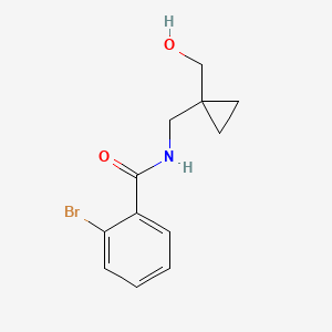 molecular formula C12H14BrNO2 B2702516 2-bromo-N-((1-(hydroxymethyl)cyclopropyl)methyl)benzamide CAS No. 1251544-10-1