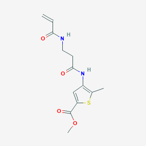 molecular formula C13H16N2O4S B2702517 Methyl 5-methyl-4-[3-(prop-2-enoylamino)propanoylamino]thiophene-2-carboxylate CAS No. 2361760-04-3