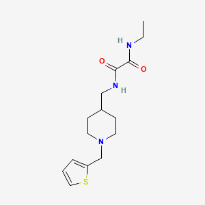 molecular formula C15H23N3O2S B2702536 N1-乙基-N2-((1-(噻吩-2-基甲基)哌啶-4-基)甲基)草酰胺 CAS No. 953141-03-2