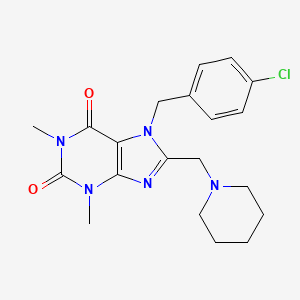 7-(4-chlorobenzyl)-1,3-dimethyl-8-(piperidin-1-ylmethyl)-3,7-dihydro-1H-purine-2,6-dione