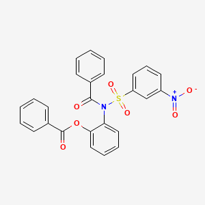 2-(N-((3-nitrophenyl)sulfonyl)benzamido)phenyl benzoate