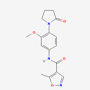 molecular formula C16H17N3O4 B2702548 N-(3-甲氧基-4-(2-氧代吡咯啉-1-基)苯基)-5-甲基异噁唑-4-羧酰胺 CAS No. 1428359-54-9