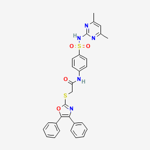 N-(4-(N-(4,6-dimethylpyrimidin-2-yl)sulfamoyl)phenyl)-2-((4,5-diphenyloxazol-2-yl)thio)acetamide