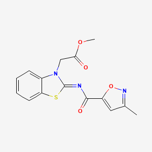 (E)-methyl 2-(2-((3-methylisoxazole-5-carbonyl)imino)benzo[d]thiazol-3(2H)-yl)acetate
