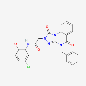 2-(4-benzyl-1,5-dioxo-4,5-dihydro-[1,2,4]triazolo[4,3-a]quinazolin-2(1H)-yl)-N-(5-chloro-2-methoxyphenyl)acetamide