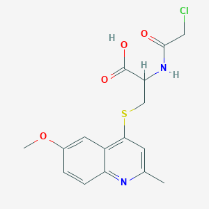 N-(chloroacetyl)-S-(6-methoxy-2-methylquinolin-4-yl)cysteine