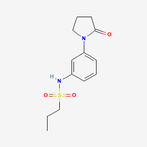 molecular formula C13H18N2O3S B2702583 N-(3-(2-氧代吡咯啉-1-基)苯基)丙烷-1-磺酰胺 CAS No. 942012-91-1