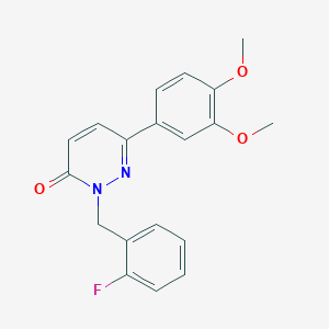 molecular formula C19H17FN2O3 B2702591 6-(3,4-dimethoxyphenyl)-2-(2-fluorobenzyl)pyridazin-3(2H)-one CAS No. 899752-92-2