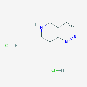 molecular formula C7H11Cl2N3 B2702592 5,6,7,8-四氢吡啶并[4,3-c]吡啶嗪;二氯化物 CAS No. 2287299-40-3