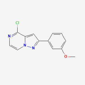 molecular formula C13H10ClN3O B2702614 4-Chloro-2-(3-methoxyphenyl)pyrazolo[1,5-a]pyrazine CAS No. 1255783-50-6