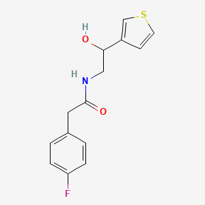 2-(4-fluorophenyl)-N-(2-hydroxy-2-(thiophen-3-yl)ethyl)acetamide