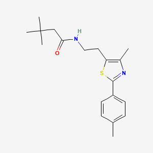 3,3-dimethyl-N-[2-[4-methyl-2-(4-methylphenyl)-1,3-thiazol-5-yl]ethyl]butanamide