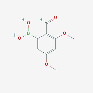 molecular formula C9H11BO5 B2702637 2-Formyl-3,5-dimethoxyphenylboronic acid CAS No. 2096331-94-9