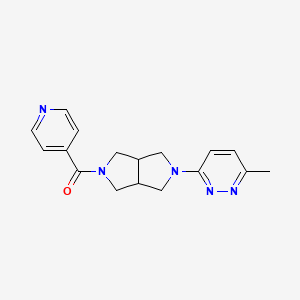 molecular formula C17H19N5O B2702648 [2-(6-Methylpyridazin-3-yl)-1,3,3a,4,6,6a-hexahydropyrrolo[3,4-c]pyrrol-5-yl]-pyridin-4-ylmethanone CAS No. 2415599-49-2