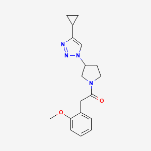 1-(3-(4-cyclopropyl-1H-1,2,3-triazol-1-yl)pyrrolidin-1-yl)-2-(2-methoxyphenyl)ethanone