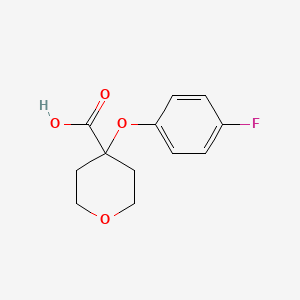molecular formula C12H13FO4 B2702652 4-(4-氟苯氧基)氧杂环戊烷-4-羧酸 CAS No. 1293003-52-7