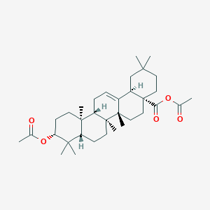 Acetyl (4aR,6aS,6aR,6bS,8aS,10R,12aS,14bR)-10-acetyloxy-2,2,6a,6b,9,9,12a-heptamethyl-1,3,4,5,6,6a,7,8,8a,10,11,12,13,14b-tetradecahydropicene-4a-carboxylate