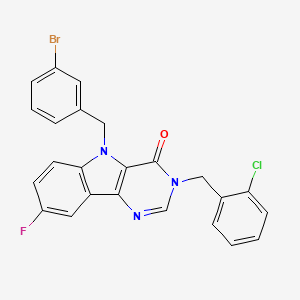 5-(3-bromobenzyl)-3-(2-chlorobenzyl)-8-fluoro-3,5-dihydro-4H-pyrimido[5,4-b]indol-4-one