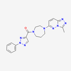 [4-(3-Methyl-[1,2,4]triazolo[4,3-b]pyridazin-6-yl)-1,4-diazepan-1-yl]-(2-phenyltriazol-4-yl)methanone