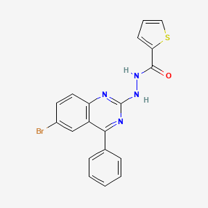 N'-(6-bromo-4-phenylquinazolin-2-yl)thiophene-2-carbohydrazide