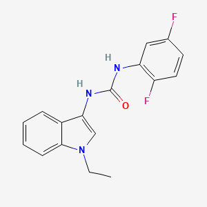 molecular formula C17H15F2N3O B2702661 1-(2,5-二氟苯基)-3-(1-乙基-1H-吲哚-3-基)脲 CAS No. 899753-85-6