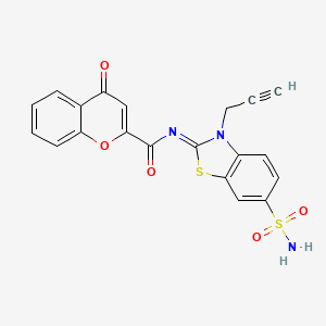 (Z)-4-oxo-N-(3-(prop-2-yn-1-yl)-6-sulfamoylbenzo[d]thiazol-2(3H)-ylidene)-4H-chromene-2-carboxamide