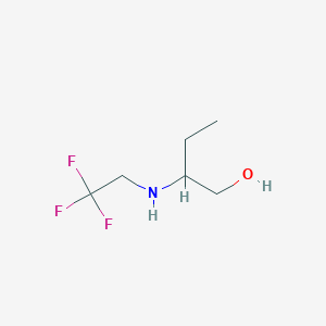 molecular formula C6H12F3NO B2702672 2-[(2,2,2-Trifluoroethyl)amino]butan-1-ol CAS No. 1153896-36-6