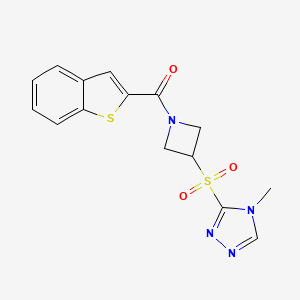 benzo[b]thiophen-2-yl(3-((4-methyl-4H-1,2,4-triazol-3-yl)sulfonyl)azetidin-1-yl)methanone
