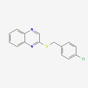 molecular formula C15H11ClN2S B2702677 2-[(4-氯苄基)硫代]喹喔啉 CAS No. 338977-84-7