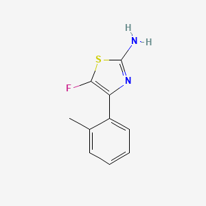 molecular formula C10H9FN2S B2702678 5-氟-4-(2-甲基苯基)-1,3-噻唑-2-胺 CAS No. 2219369-43-2