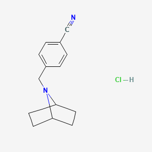 4-(7-Azabicyclo[2.2.1]heptan-7-ylmethyl)benzonitrile;hydrochloride