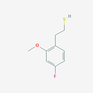 molecular formula C9H11FOS B2702685 2-(4-Fluoro-2-methoxyphenyl)ethanethiol CAS No. 1314911-09-5