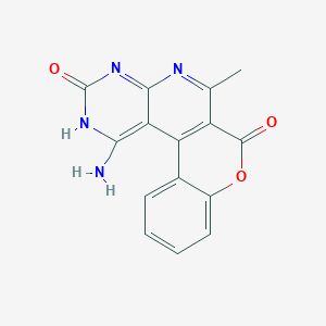 1-amino-6-methyl-3H-chromeno[4',3':4,5]pyrido[2,3-d]pyrimidine-3,7(4H)-dione