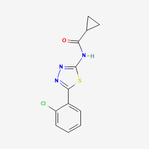 molecular formula C12H10ClN3OS B2702692 N-(5-(2-chlorophenyl)-1,3,4-thiadiazol-2-yl)cyclopropanecarboxamide CAS No. 391863-73-3