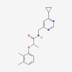 molecular formula C19H23N3O2 B2702705 N-((6-cyclopropylpyrimidin-4-yl)methyl)-2-(2,3-dimethylphenoxy)propanamide CAS No. 2189499-38-3