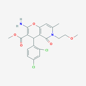 methyl 2-amino-4-(2,4-dichlorophenyl)-6-(2-methoxyethyl)-7-methyl-5-oxo-5,6-dihydro-4H-pyrano[3,2-c]pyridine-3-carboxylate