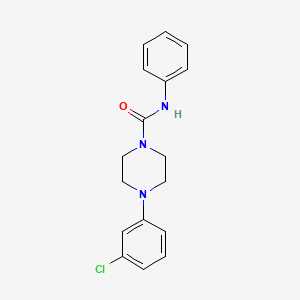 molecular formula C17H18ClN3O B2702710 4-(3-chlorophenyl)-N-phenylpiperazine-1-carboxamide CAS No. 401639-84-7