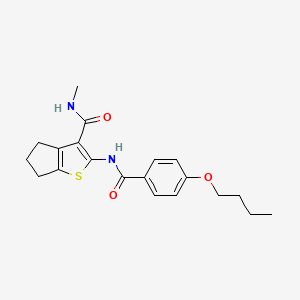 molecular formula C20H24N2O3S B2702714 2-[(4-丁氧基苯甲酰)氨基]-N-甲基-5,6-二氢-4H-环戊[b]噻吩-3-羧酰胺 CAS No. 893094-06-9