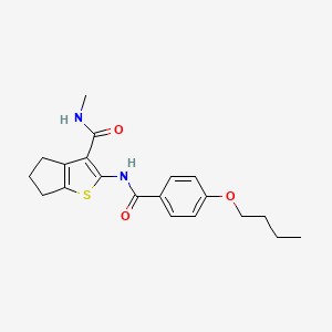 2-(4-butoxybenzamido)-N-methyl-4H,5H,6H-cyclopenta[b]thiophene-3-carboxamide