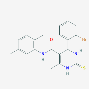 4-(2-bromophenyl)-N-(2,5-dimethylphenyl)-6-methyl-2-thioxo-1,2,3,4-tetrahydropyrimidine-5-carboxamide