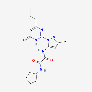 N1-cyclopentyl-N2-(3-methyl-1-(6-oxo-4-propyl-1,6-dihydropyrimidin-2-yl)-1H-pyrazol-5-yl)oxalamide