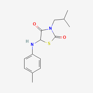 molecular formula C14H18N2O2S B2702734 3-Isobutyl-5-(p-tolylamino)thiazolidine-2,4-dione CAS No. 1025750-44-0