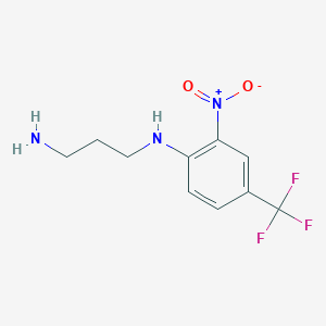 molecular formula C10H12F3N3O2 B2702769 (3-氨基丙基)[2-硝基-4-(三氟甲基)苯基]胺 CAS No. 381241-10-7